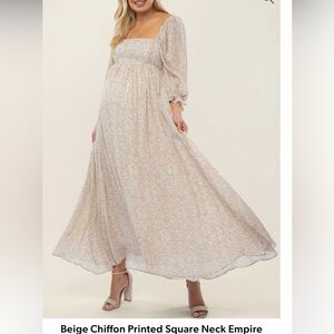 Pink blush maternity dress